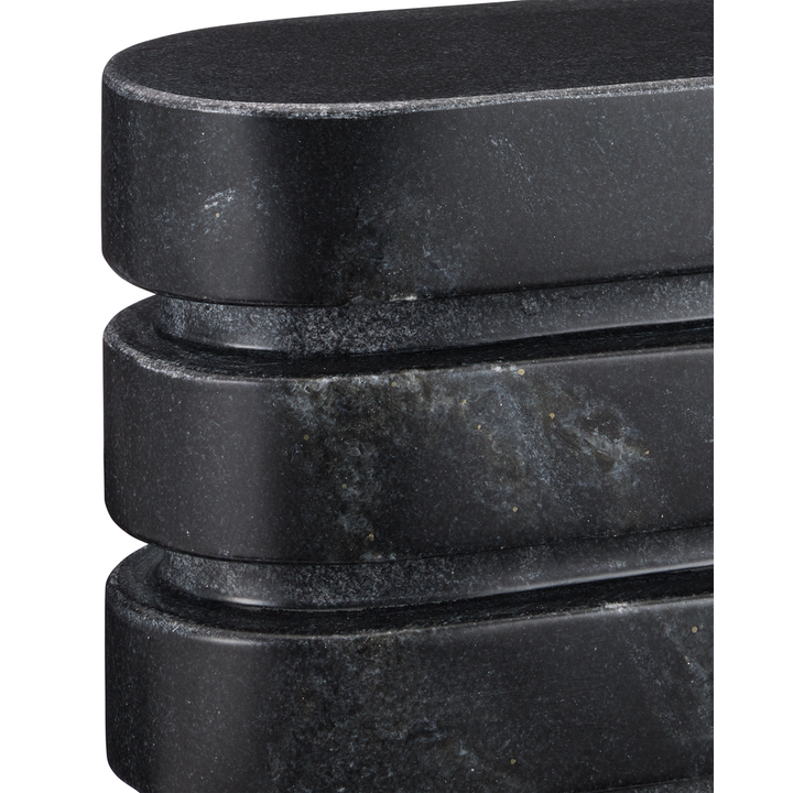 Decorative Objects Bheslana Marble Black Object Set of 2