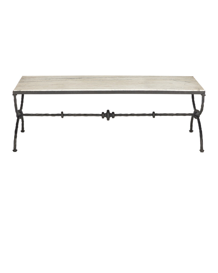 Agora White Travertine Cocktail Table