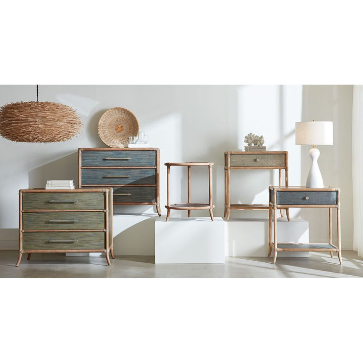 Dressers & Chests Retreat Pole Rattan Chest - Greens