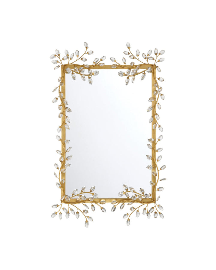 Wall Mirrors Forget-Me-Not Gold Rectangular Mirror