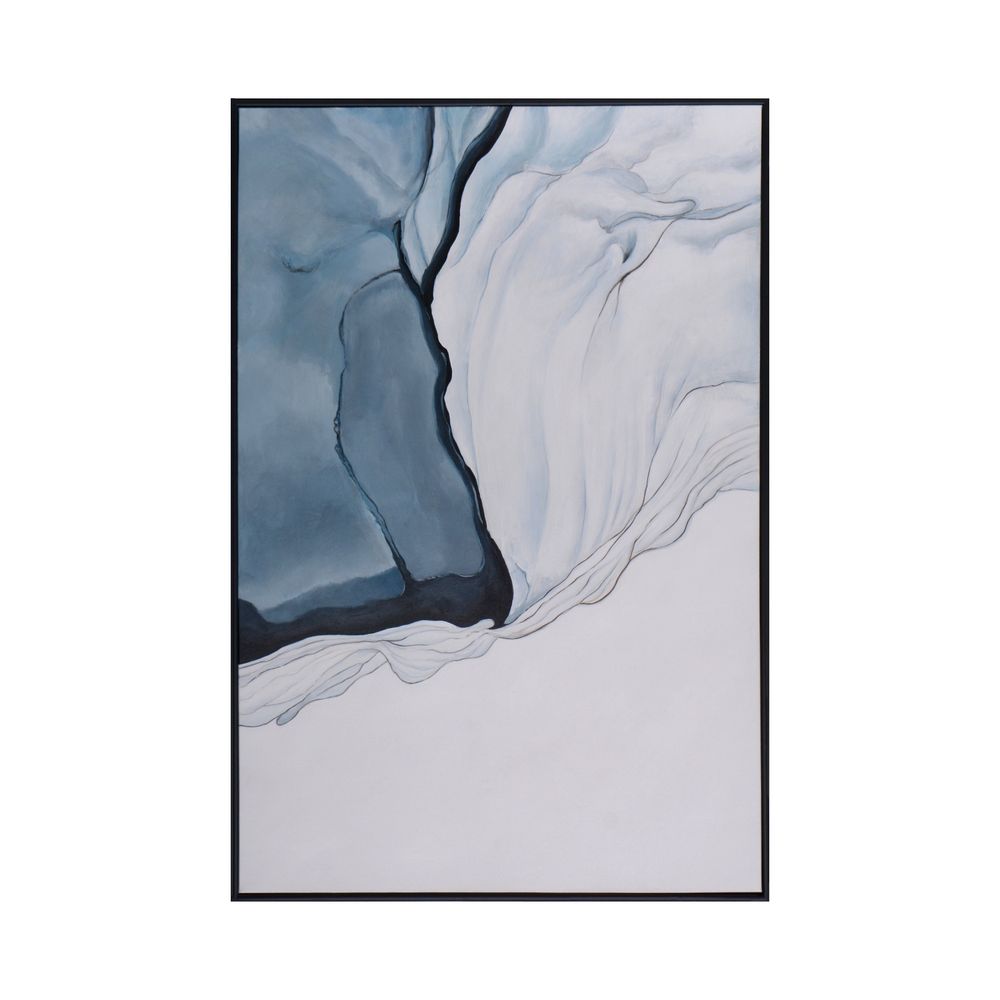 Wall Art Glacial Rock - 48" X 72" - Black Floater Frame