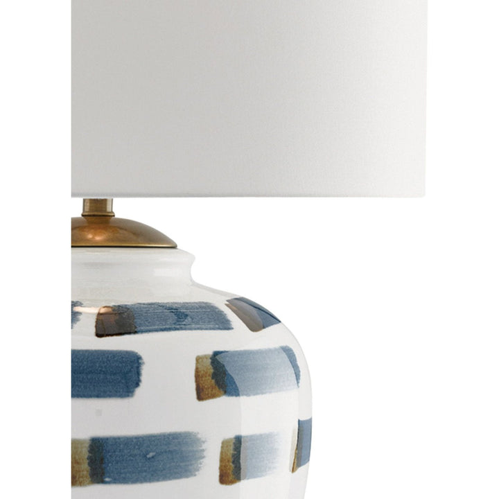 Brushstroke Blue & White Table Lamp