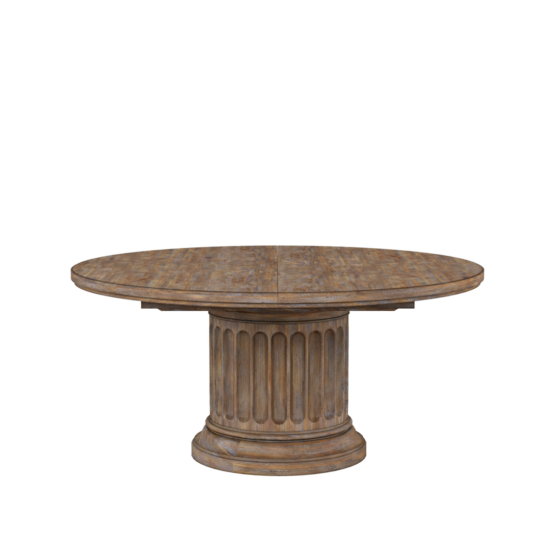 Architrave Round Dining Table - Brown