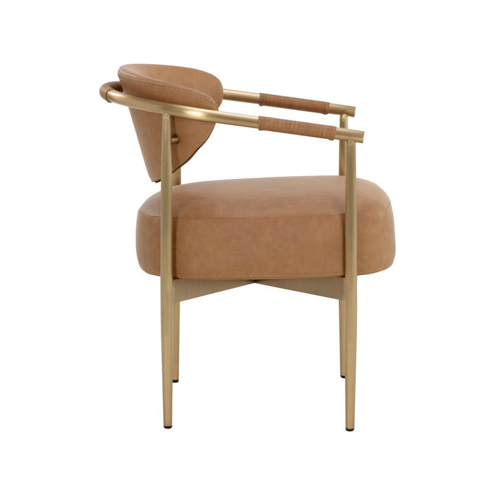 Heloise Dining Armchair - Milliken Cognac