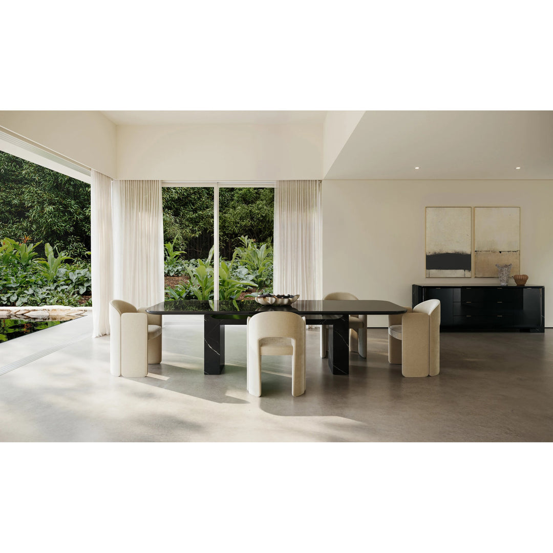 Overlap Rectangle Dining Table Dark - image 3