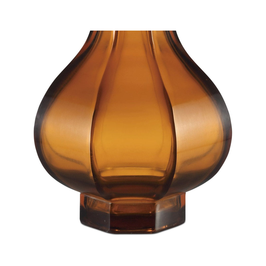 Amber & Gold Peking Stem Vase