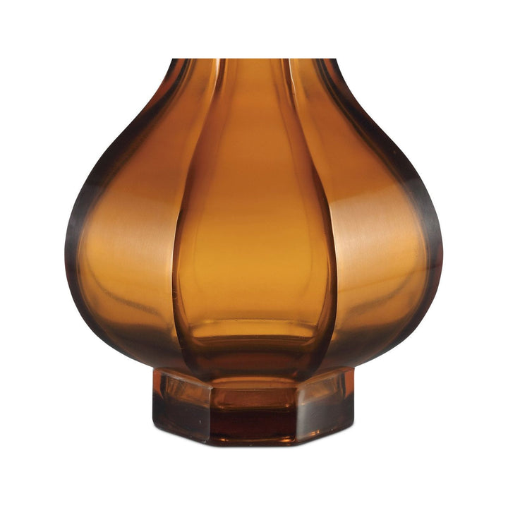 Amber & Gold Peking Stem Vase