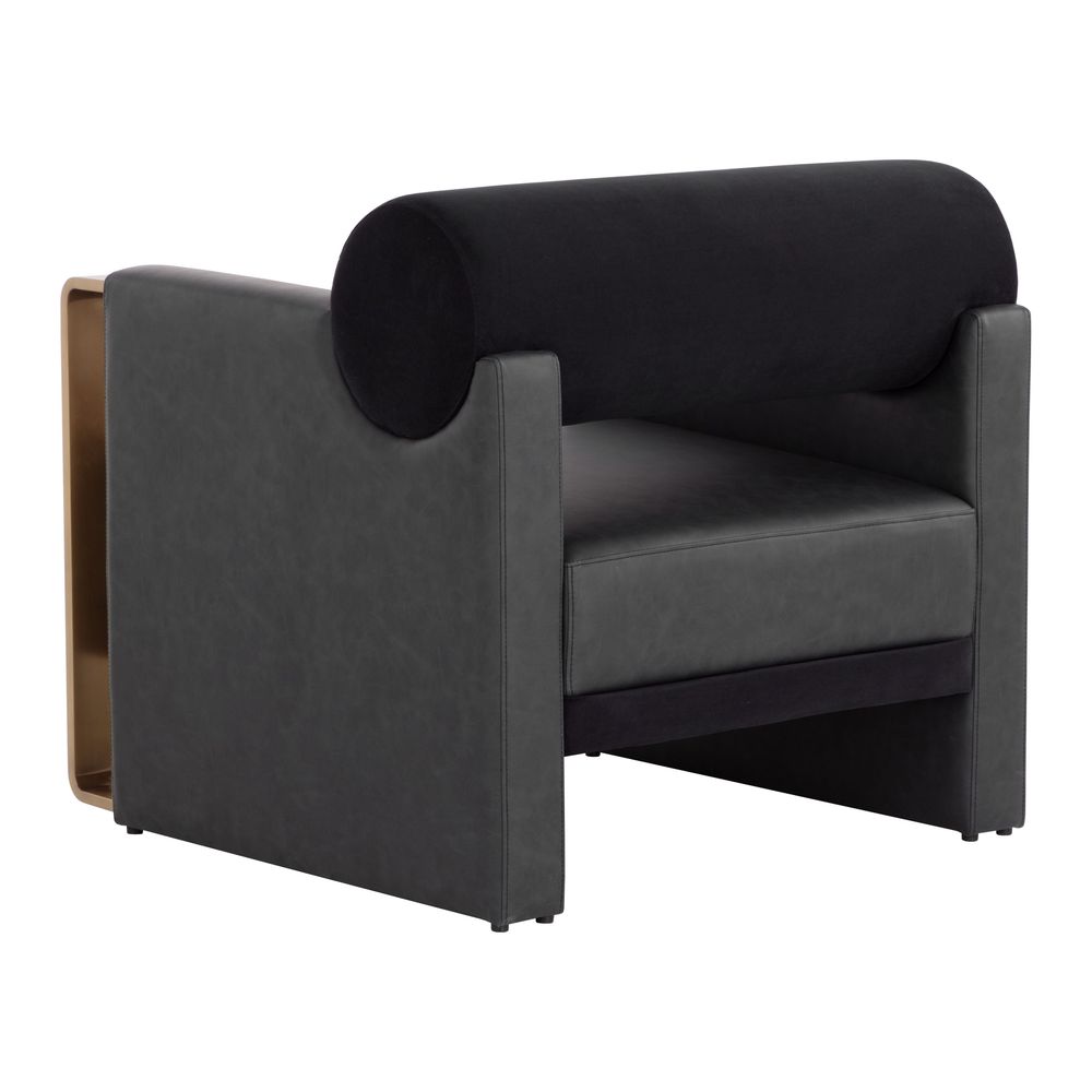Edgar Lounge Chair - Bravo Black / Abbington Black