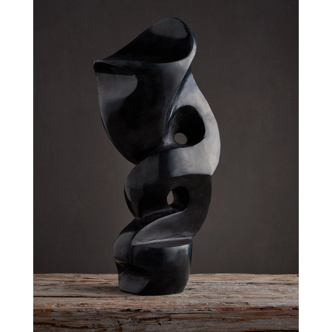 Roland Black Marble Abstract Sculpture