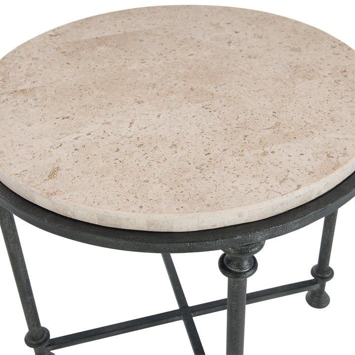 Galesbury Round Metal End Table