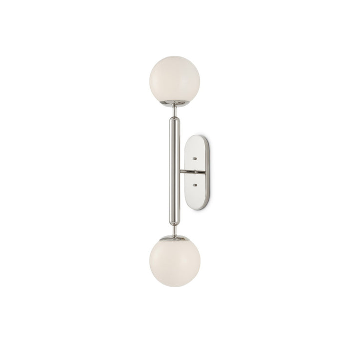 Barbican Double-Light Nickel Wall Sconce