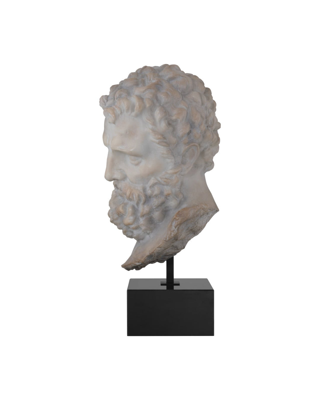 Decorative Objects Hercules Head on Metal Stand