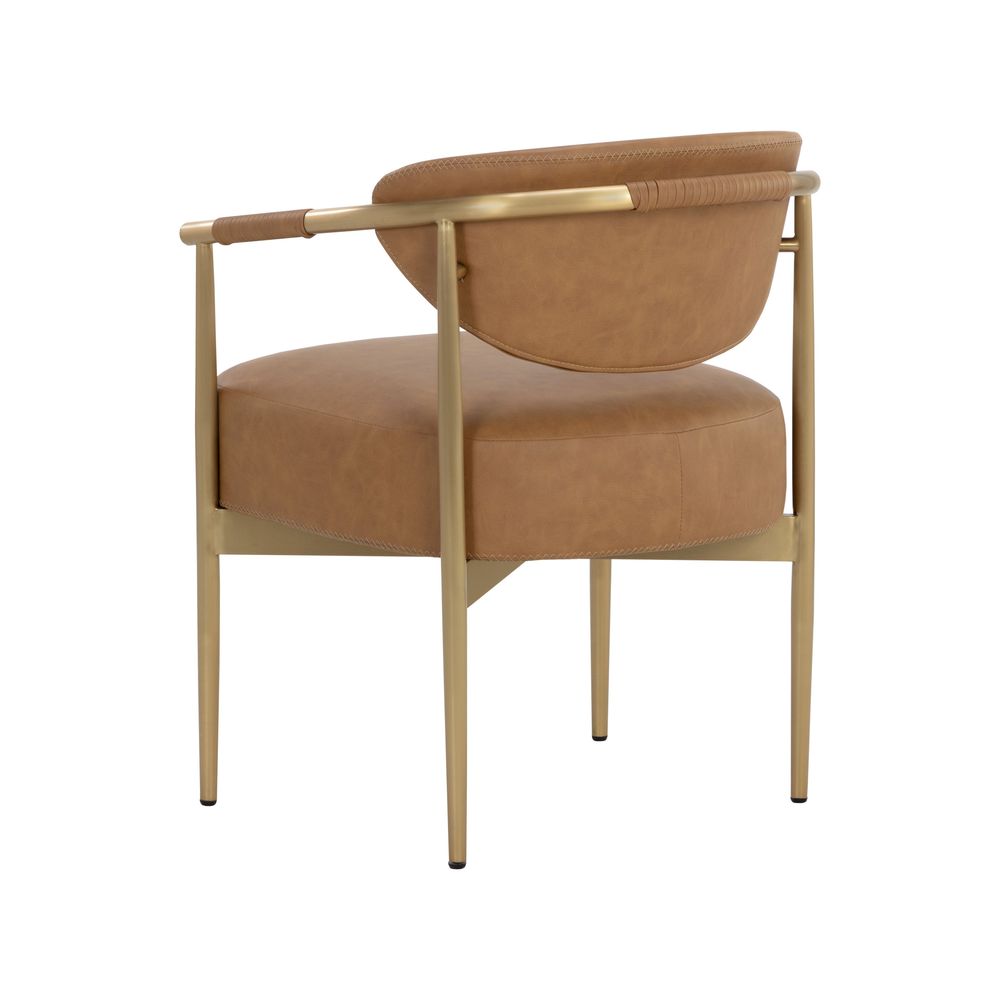 Heloise Dining Armchair - Milliken Cognac