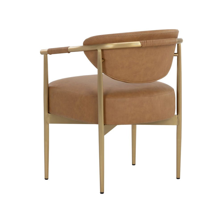 Heloise Dining Armchair - Milliken Cognac