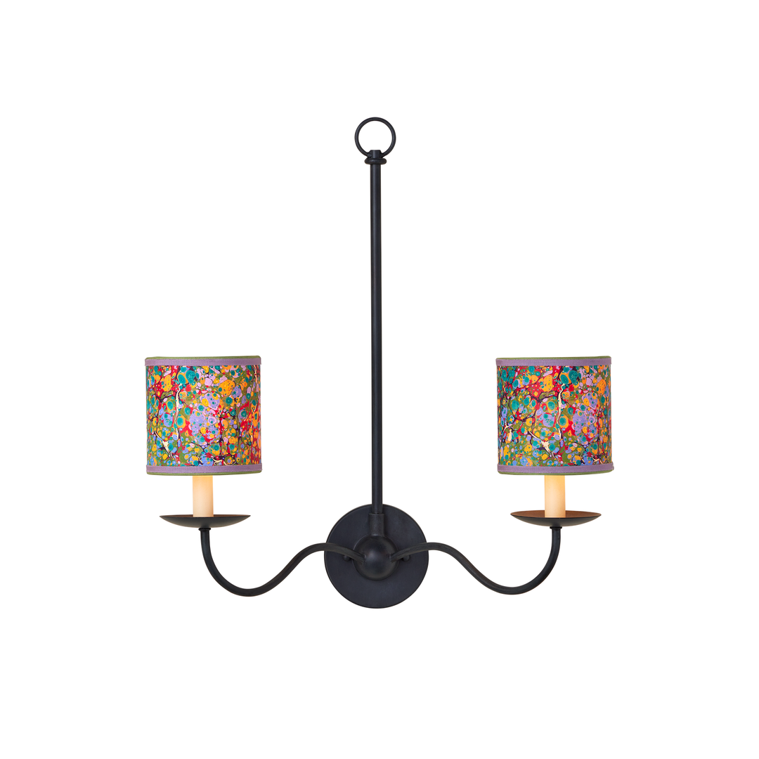 Marble Multi-Color Paper Drum Chandelier Shade