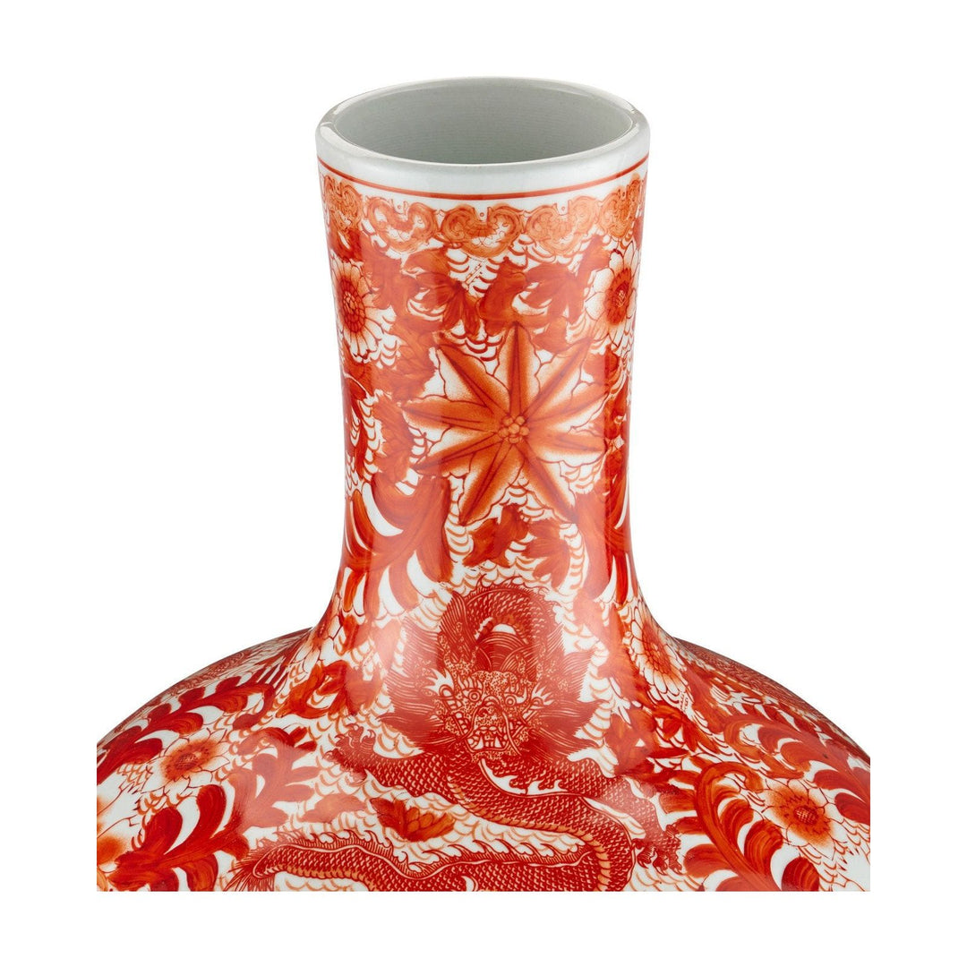 Biarritz Coral Fern Long Neck Vase