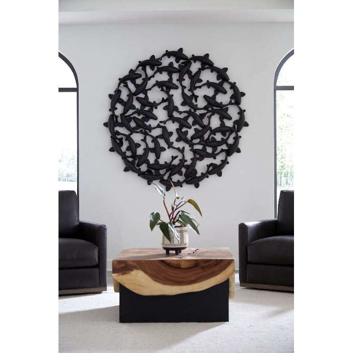 Koi Wall Art Matte Black-Phillips Collection-PHIL-PH113882-Wall Decor-1-France and Son