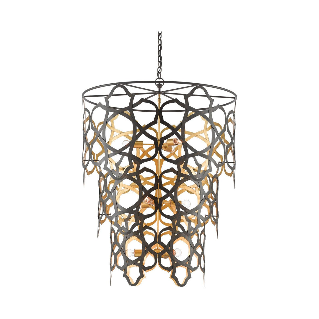 Mauresque Large Bronze & Gold Chandelier