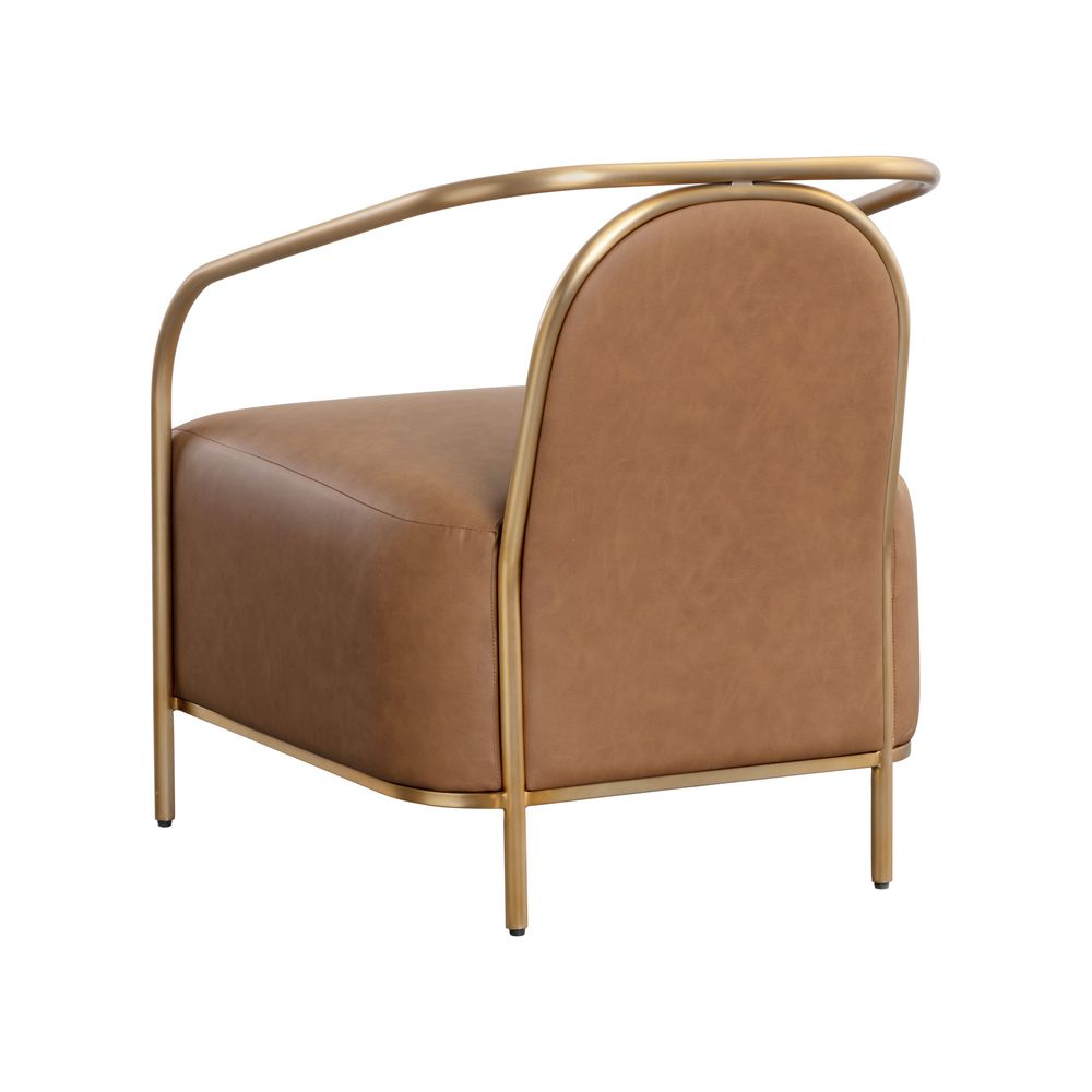 Cicero Lounge Chair - Milliken Cognac