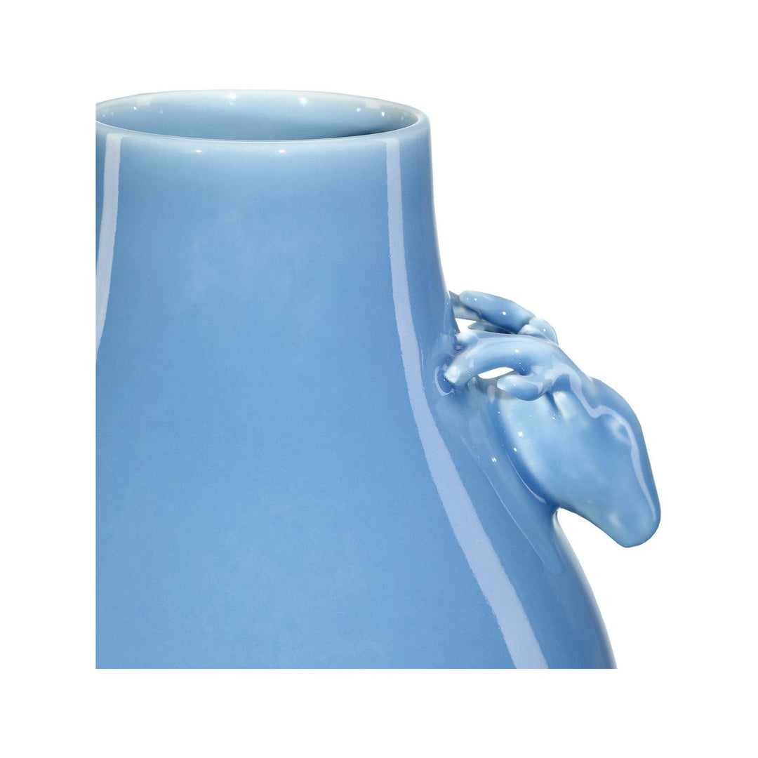 Sky Blue Deer Handles Vase