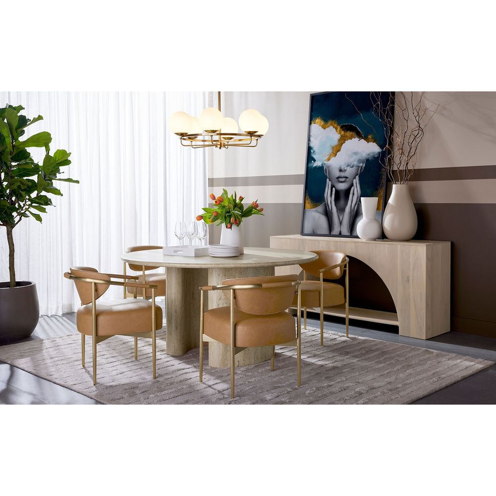 Dining Chairs Heloise Dining Armchair - Milliken Cognac