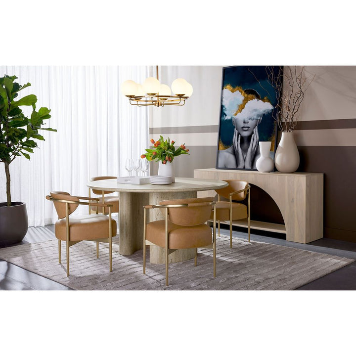 Dining Chairs Heloise Dining Armchair - Milliken Cognac
