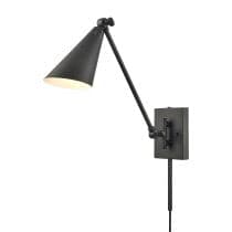 Whitmire 10.5'' High 1-Light Plug-In/Hardwire Sconce - Matte Black-Elk Home-ELK-EC89220/1-Wall Lighting-3-France and Son