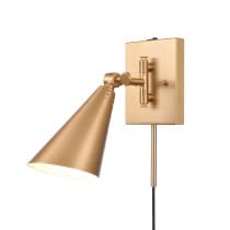 Whitmire 10.25'' High 1-Light Plug-In/Hardwire Sconce - Brushed Gold-Elk Home-ELK-EC89231/1-Wall Lighting-3-France and Son