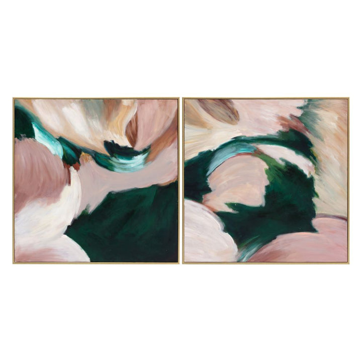 Wall Art Wild Ones (Set Of 2) - 48" X 48" - Gold Floater Frame