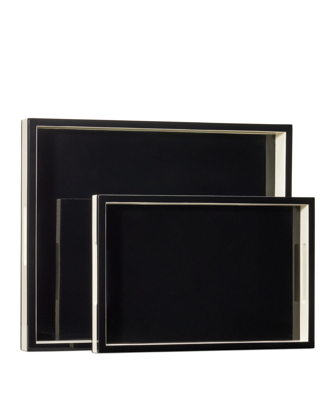 Serveware: Trays Ivory Lacquer Tray Set of 2