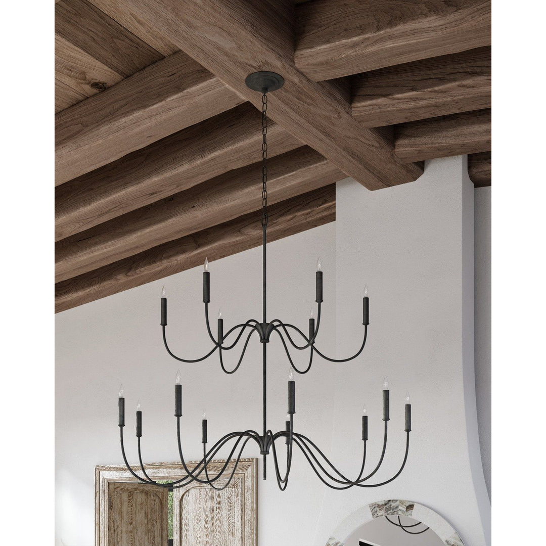 Tirrell Medium Black Chandelier