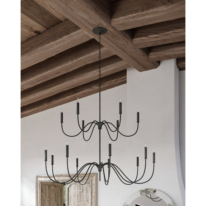 Tirrell Medium Black Chandelier