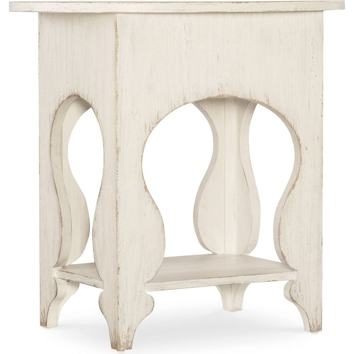 Nightstands Americana One-Drawer Oval Nightstand - Whites/Creams/Beiges