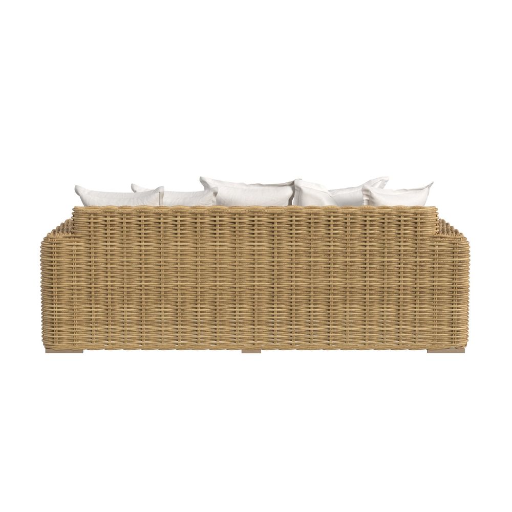 Outdoor Sofas and Sectionals Playa Loveseat in Soothe Pearl w/ Flange Welt