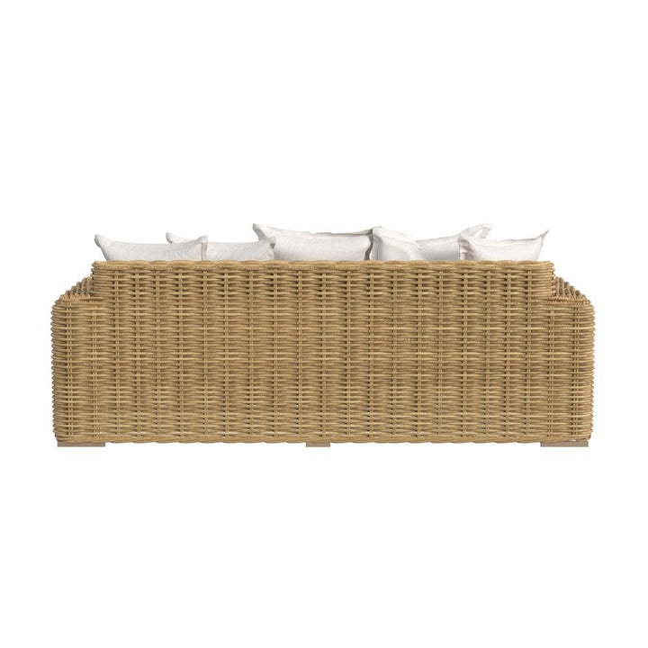 Outdoor Sofas and Sectionals Playa Loveseat in Soothe Pearl w/ Flange Welt