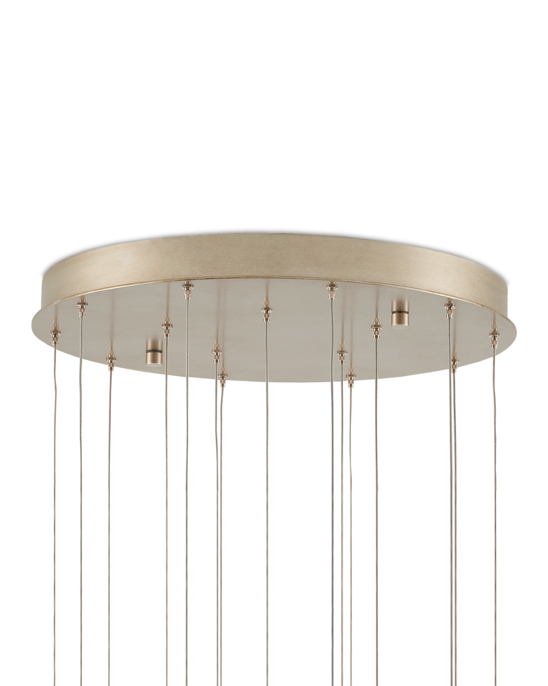 Piero White 15-Light Round Multi-Drop Pendant
