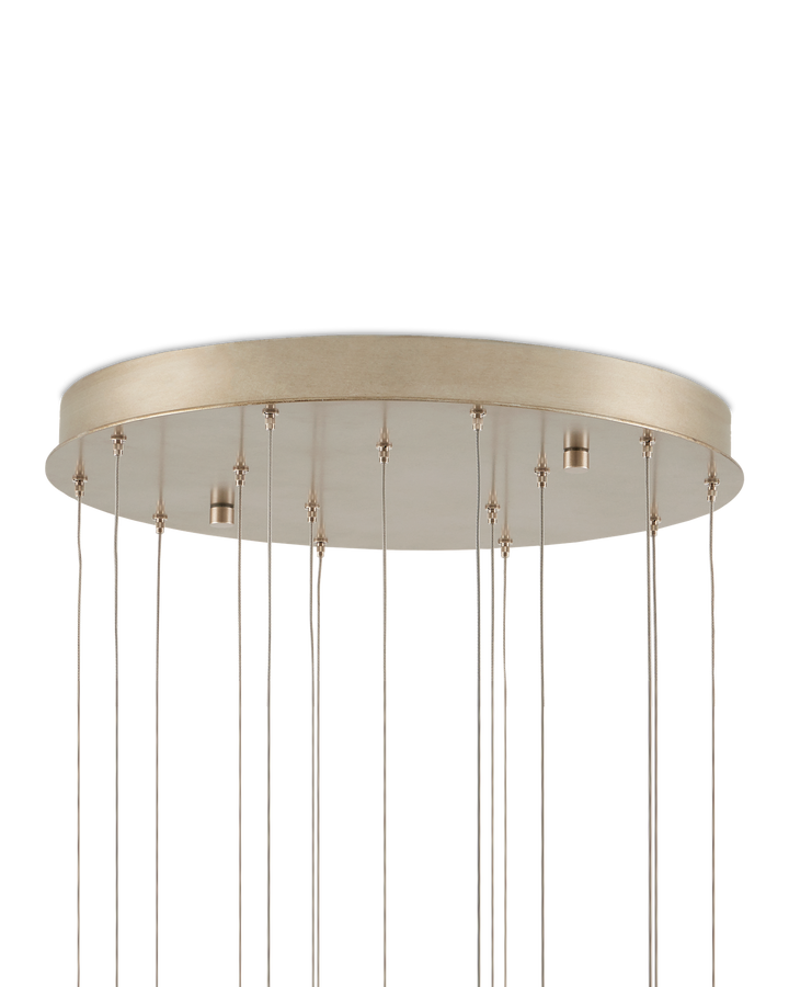 Piero White 15-Light Round Multi-Drop Pendant
