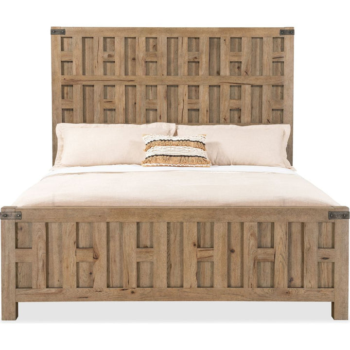 Beds Terrace Row California King Panel Bed - Light Wood