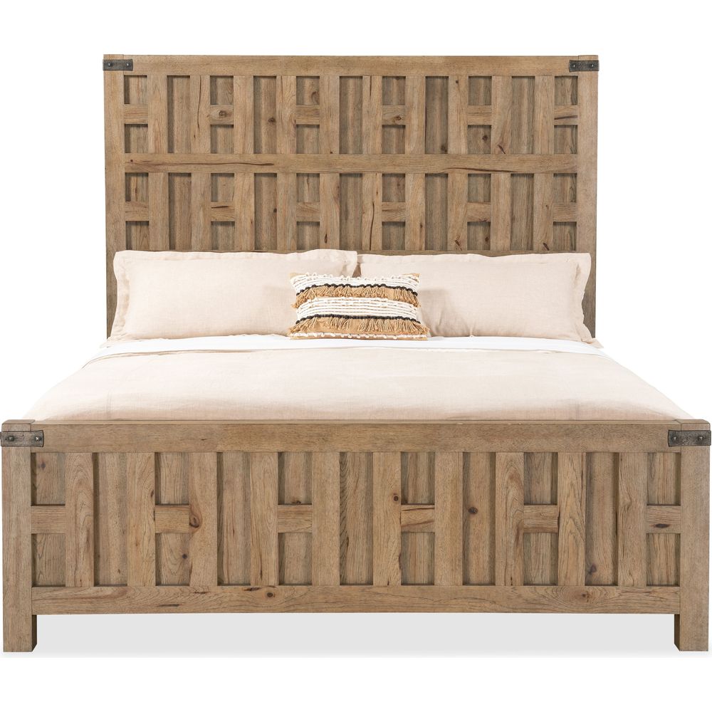 Beds Vineyard Row California King Panel Bed - Light Wood