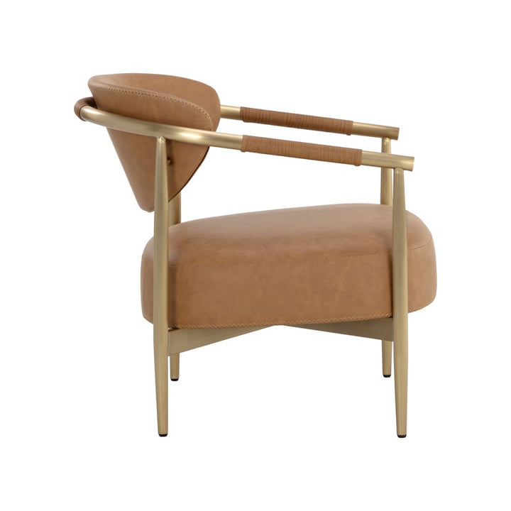 Lounge Chairs Heloise Lounge Chair - Milliken Cognac