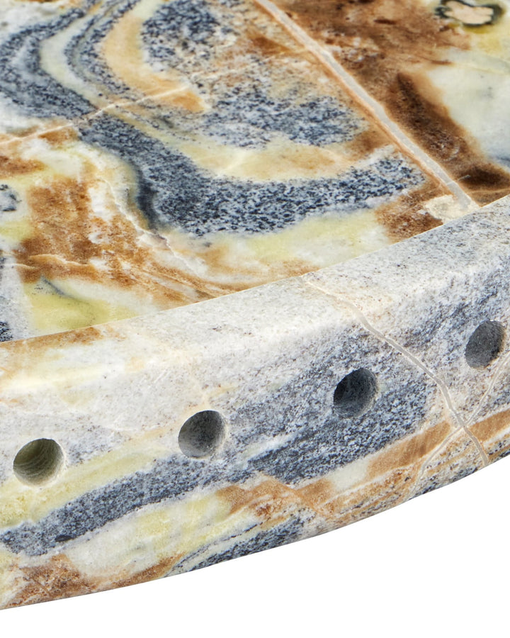 Serveware: Trays Freya Floral Jade Marble Tray