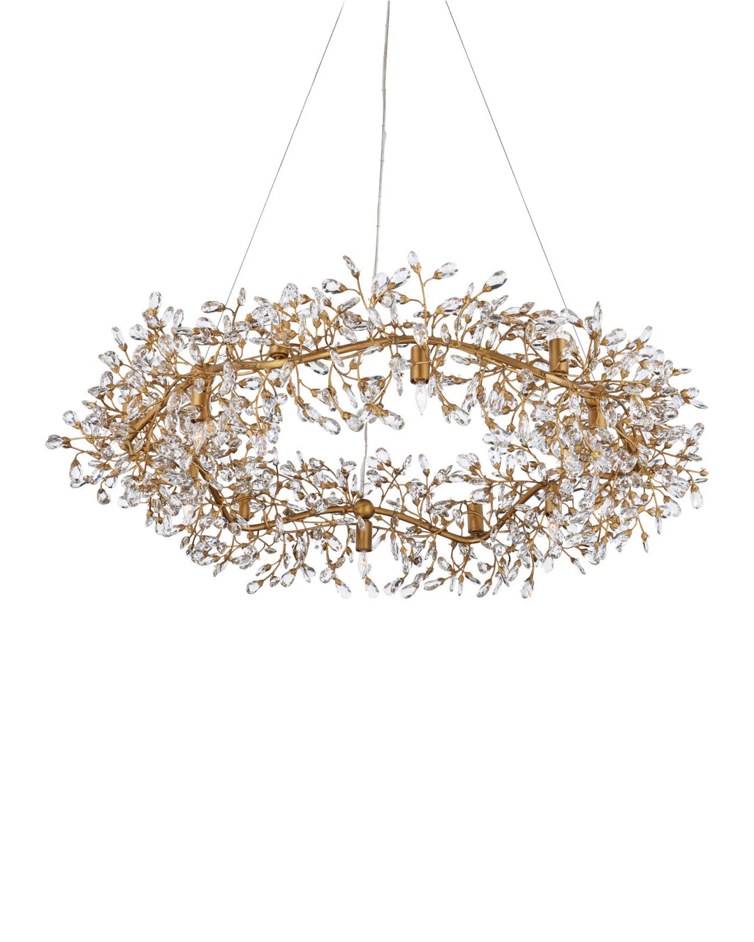 Crystal Bud Large Ring Chandelier