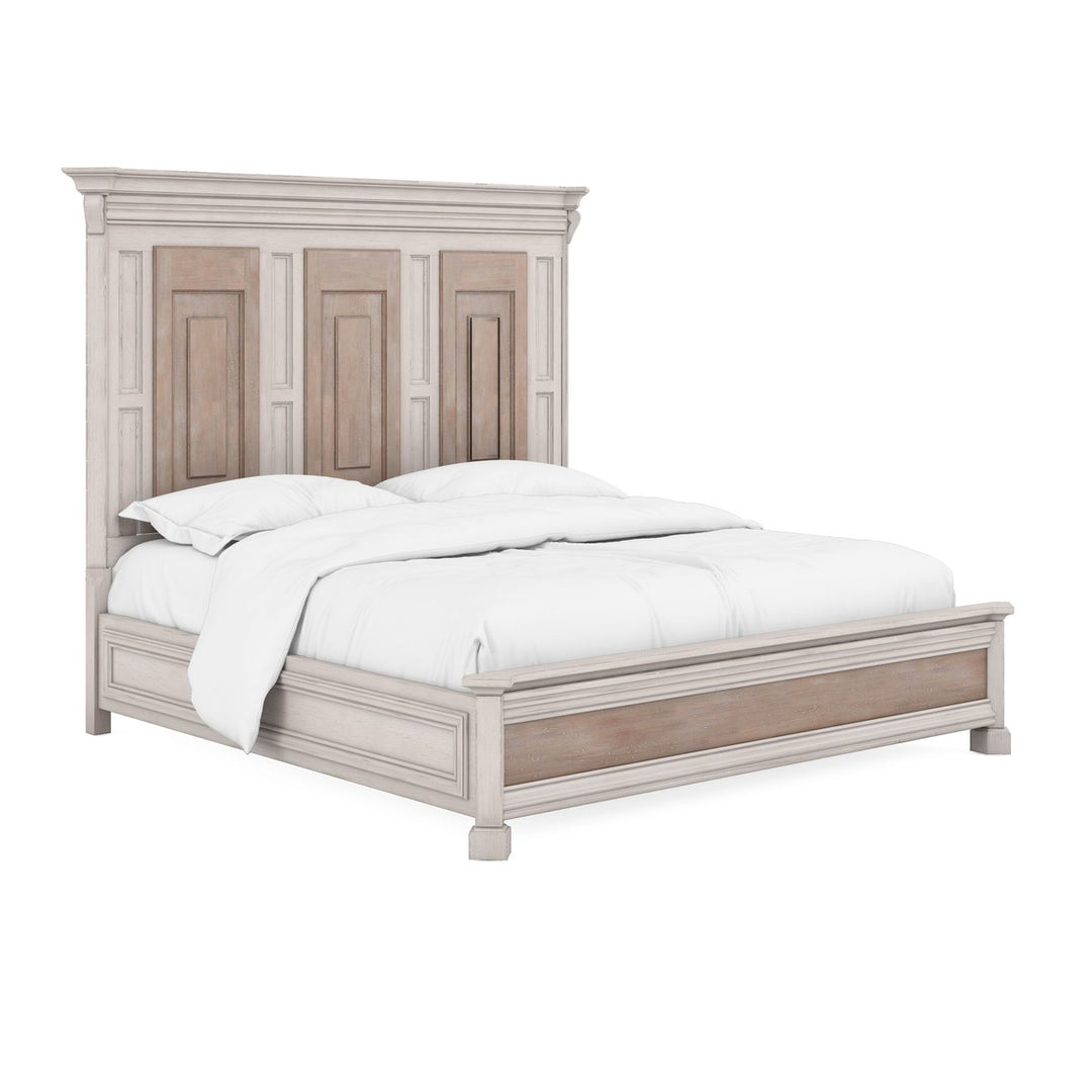 Alcove Cal-King Panel Bed - Brown, White