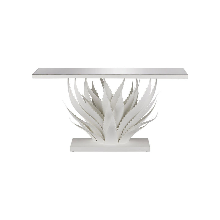 Agave White Console Table