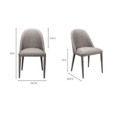 Libby Dining Chair Grey - Set Of Two-Moes-MOE-EH-1100-45-Dining Chairs-5-France and Son