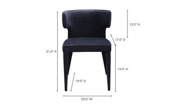 Jennaya Dining Chair Black-Moes-MOE-EH-1103-02-Dining Chairs-6-France and Son