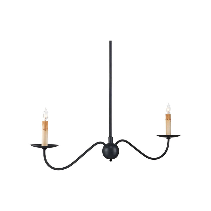 Saxon Black Linear Chandelier