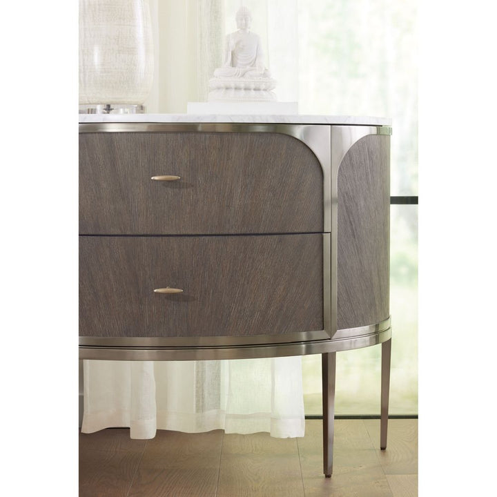 Nightstands Modern Mood Two Drawer T-Pull Nightstand - Dark Wood