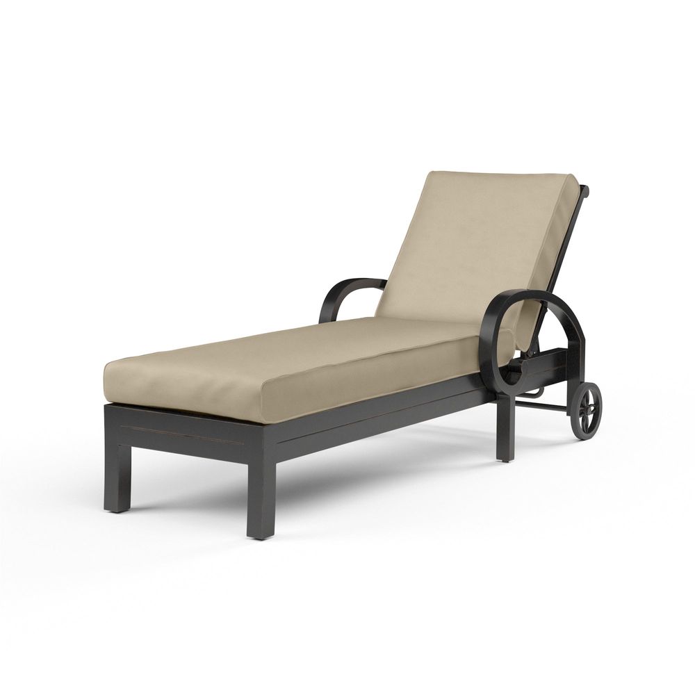 Outdoor Chaises Monterey Chaise Lounge in Linen Stone w/ Selt Welt