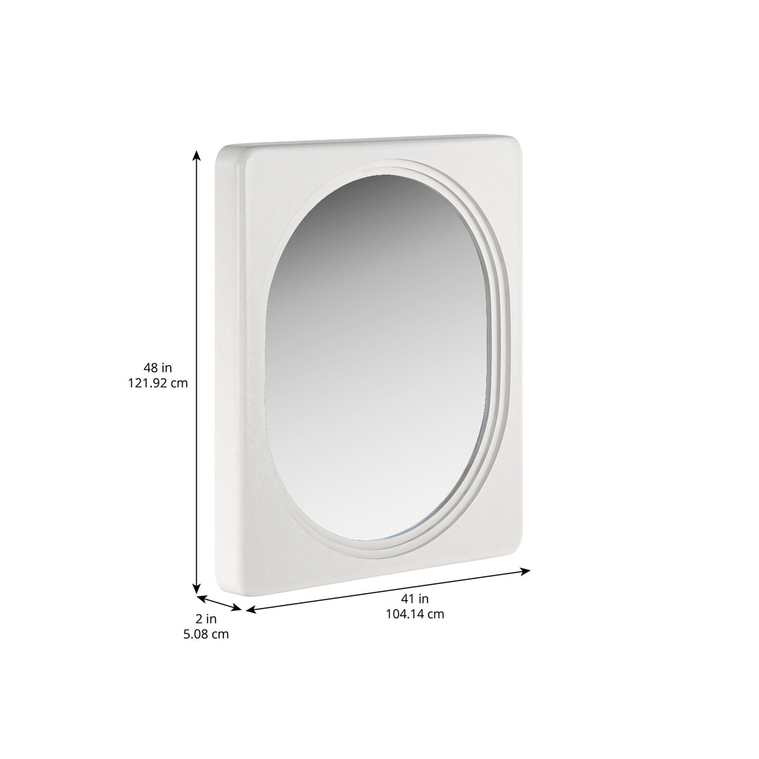 Portico Landscape Mirror - White